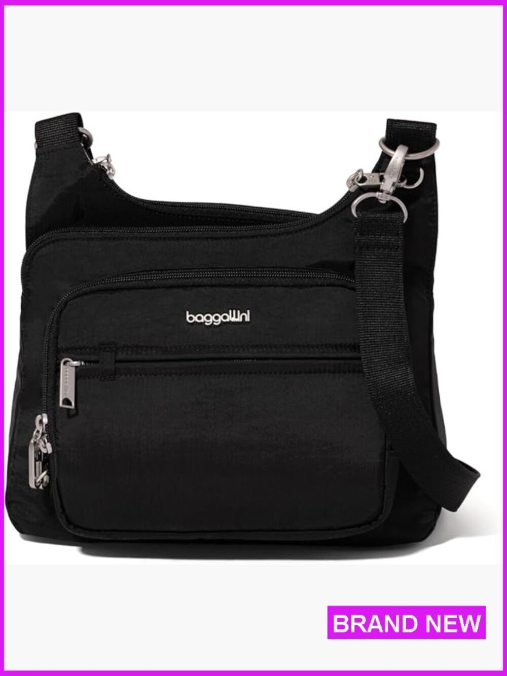 Anti-Theft Crossbody Bag RFID Secure Travel Purse Locking Zippers Lightweight